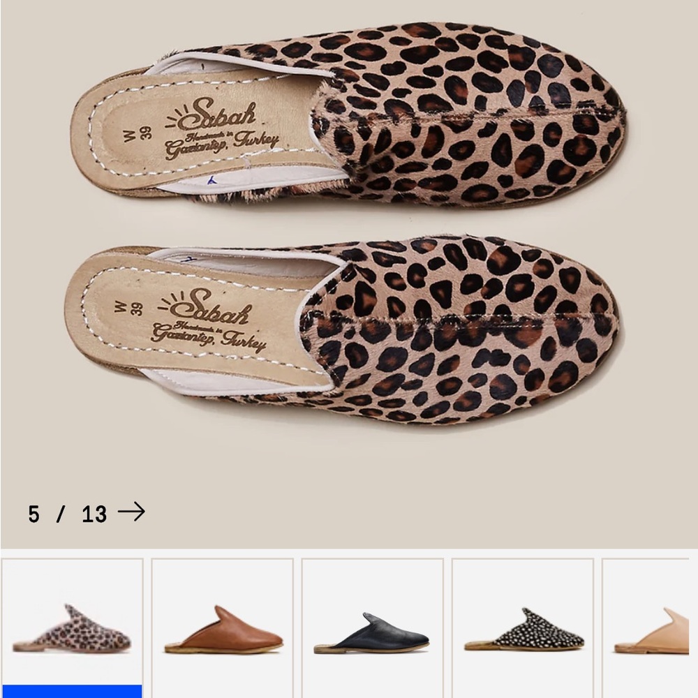 Sabah Women's Brown Leopard Mules